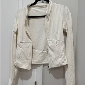 Alphalete Women's off white/cream “BBL” gym Jacket size XL